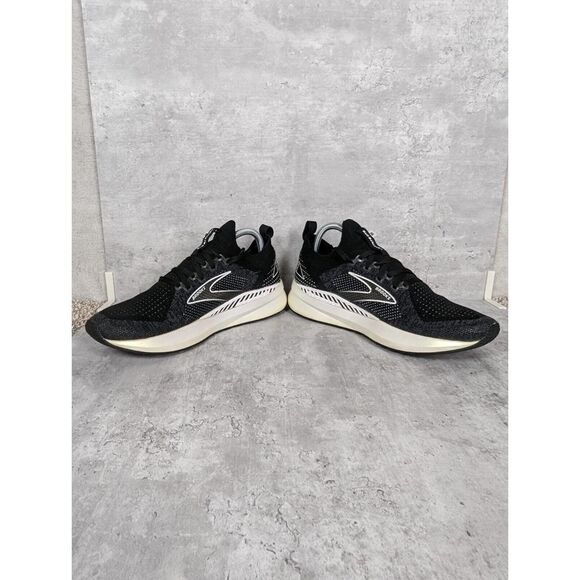Brooks Womens Lace Up Knit Levitate Stealth Fit GTS 5 Running Sneakers Black 10B - Picture 5 of 7